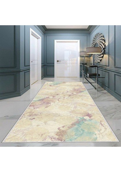 Dekoratif Özel Tasarım Kaydırmaz Taban Ince Yıkanabilir Yolluk