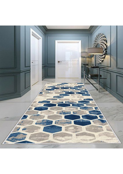 Dekoratif Özel Tasarım Kaydırmaz Taban Ince Yıkanabilir Yolluk