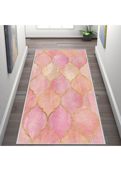 Dekoratif Özel Tasarım Kaydırmaz Taban Ince Yıkanabilir Yolluk