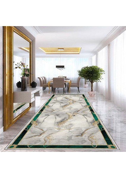 Dekoratif Özel Tasarım Kaydırmaz Taban Ince Yıkanabilir Yolluk