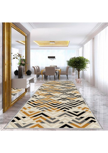 Dekoratif Özel Tasarım Kaydırmaz Taban Ince Yıkanabilir Yolluk