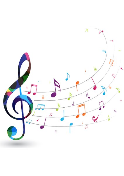 Çocuk Odası - Renkli Müzik Notaları Baskılı Zebra Perde fiyatları