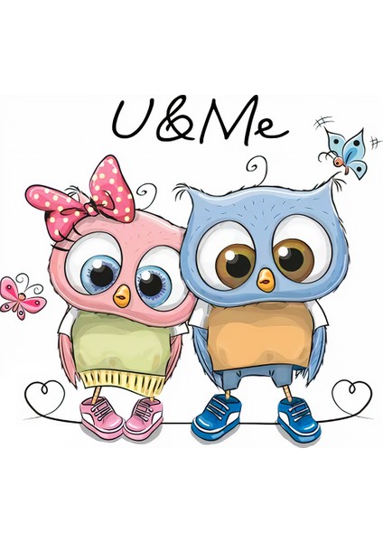 Çocuk Odası - Sevimli Baykuşlar ve Kelebekler Baskılı Zebra Perde fiyatları