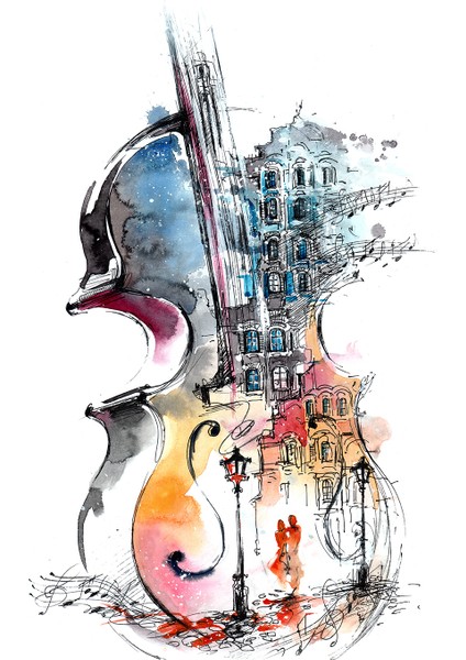 Çocuk Odası - Renkli Keman Baskılı Zebra Perde fiyatları