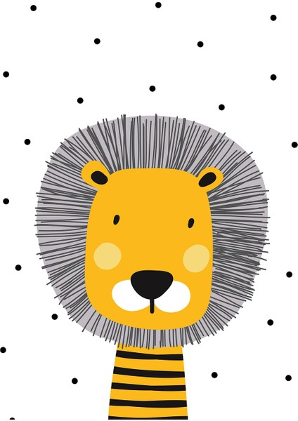 Çocuk Odası - Sevimli Aslan Kral Baskılı Zebra Perde fiyatları