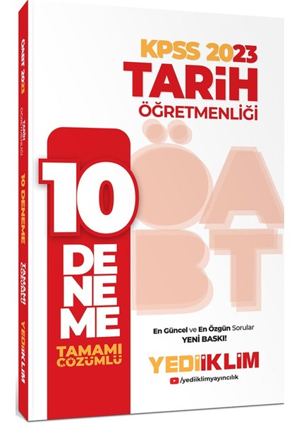ÖABT 2023 Tarih Öğretmenliği Tamamı Çözümlü 10 Deneme