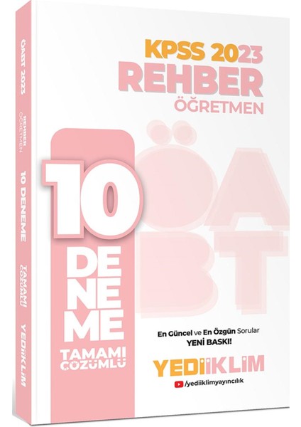 ÖABT 2023 Rehber Öğretmen Tamamı Çözümlü 10 Deneme