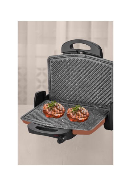 Lezzito Gold 1750 Watt Granit Çıkarılabilir Plakalı 5 Kademe Isı Ayarlı Tost ve Izgara Makinesi indirimleri