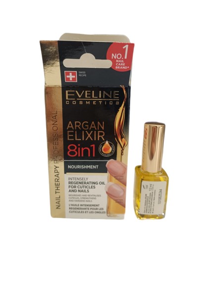 Evelıne Tırnak Terapisi Profesyonel Besleyici Argan Iksiri 8in1 (12ML) EVE729