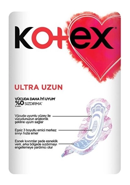 Ultra Hijyenik Ped Süper Ekonomik Uzun 18'li x 2 Adet