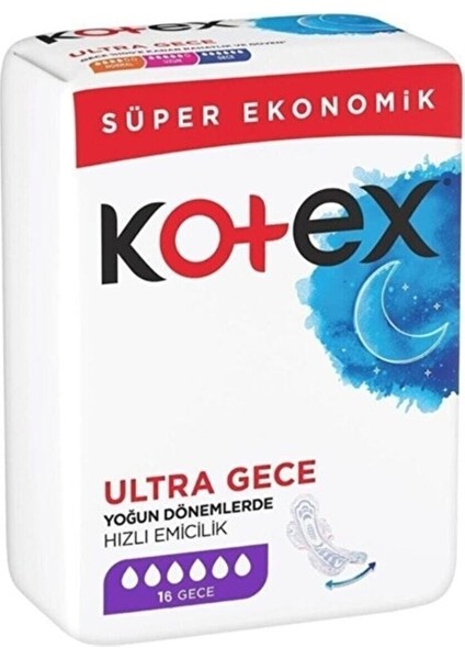 Ped Ultra Quadro Süper Eko Gece 16 Lı