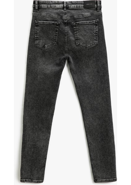 Yüksek Bel Kot Pantolon Dar Paça Dar Kesim Carmen Jean