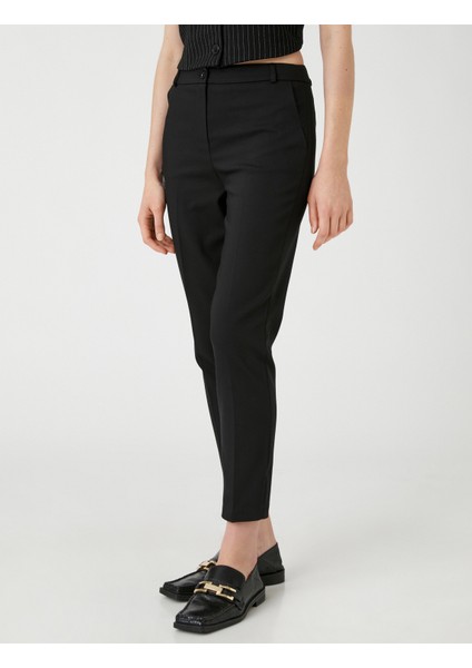 Crop Cigarette Pantolon Cepli Normal Bel