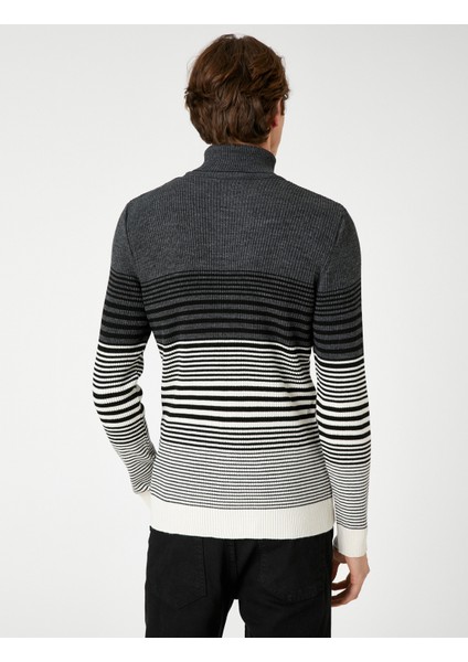 Basic Triko Kazak Balıkçı Yaka Renk Bloklu fırsatları