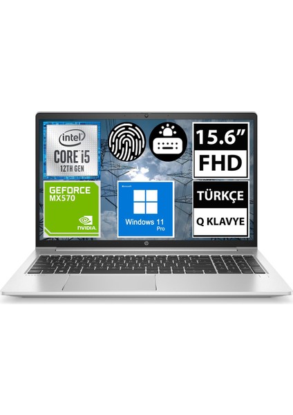 Probook 450 G9 6S6X0EA06 Intel Core i5-1235U 8 GB 512 SSD MX570 Windows 11 Pro 15.6" FHD Taşınabilir Bilgisayar