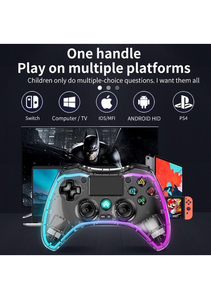 Wireless Gaming Controller Kablosuz Gamepad Telefon/android/ıos/pc/ps4/tv Box Uyumlu Oyun Kolu