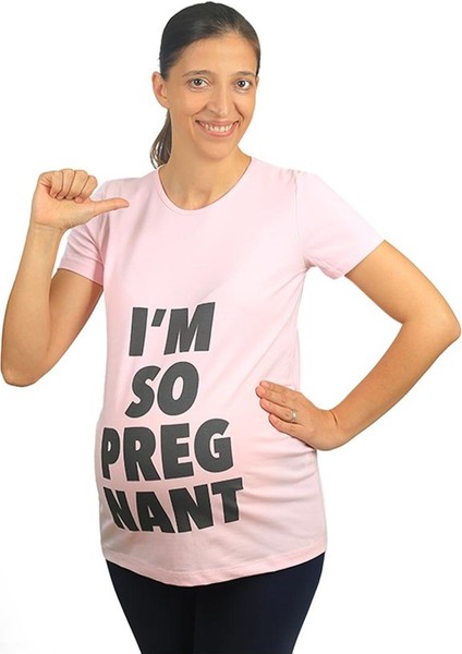 Hamile Tişört Pregnant Pembe