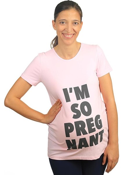 Hamile Tişört Pregnant Pembe