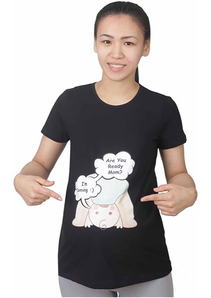 Hamile Tişört Are You Siyah fiyatları