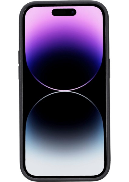 Apple iPhone 14 Pro Uyumlu Deri Standlı Arka Kapak Tn3 Kahve