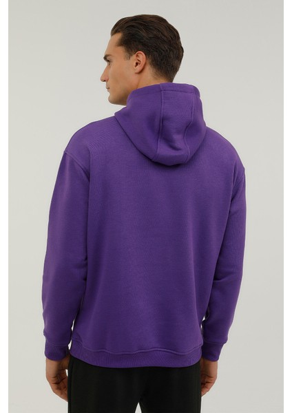 M-CG516 Smooth Hoodie 2pr Mor Erkek Sweatshirt fiyatları