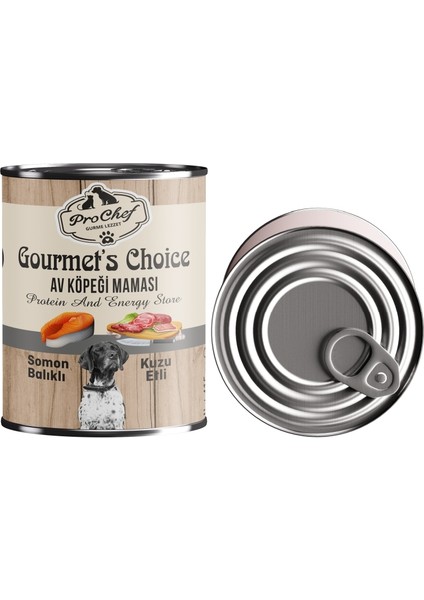 24 Adet Gourmet's Choice Av Köpeği Maması | 415 gr Somon Balıklı & Kuzu Etli Konserve Yaş Mama fiyatları