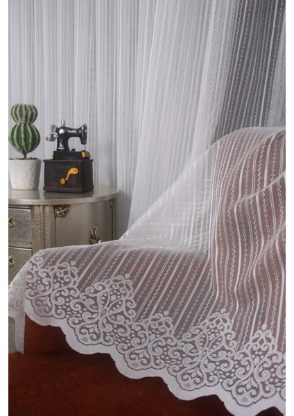 Yeni Sezon Ütü Istemez Petek Üstü Kısa Yuvarlak Moda Milas Damask Desen 1x3 Sık Pile 300X190