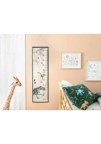 Dinosaurs World Askılı Çocuk Boy Ölçer Bej fiyatları
