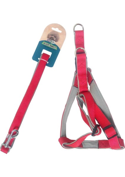Maxi Life Köpek Gezdirmeli Yumuşak Dokulu Göğüs Tasması Seti 20X120 cm