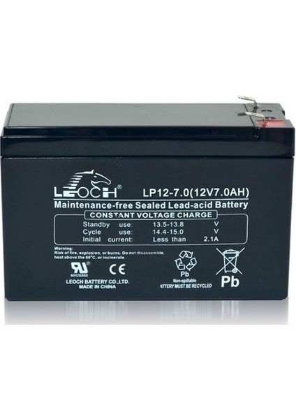 Leoch 12 Volt 7 Ah Akü 12V-7AH