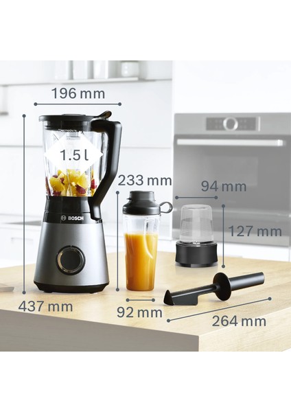 MMB6177S Blender Vitapower Serie | 4 1200 W Gümüş