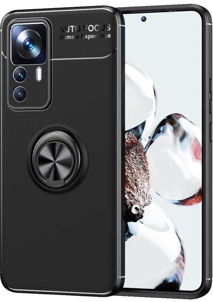 Xiaomi Mi 12T Pro Kılıf Yüzüklü Manyetik Ravel Silikon