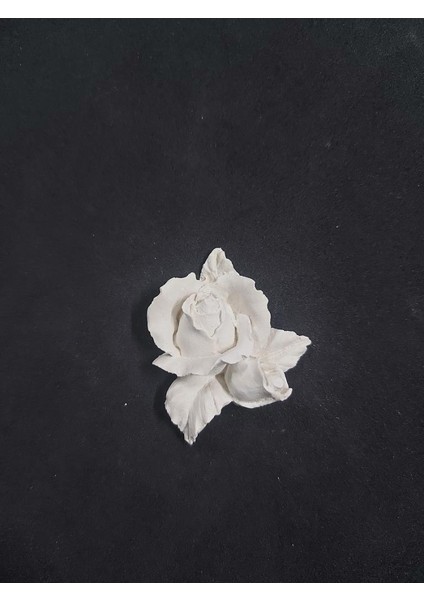 Yapraklı Gül Çiçek 6x4,5cm