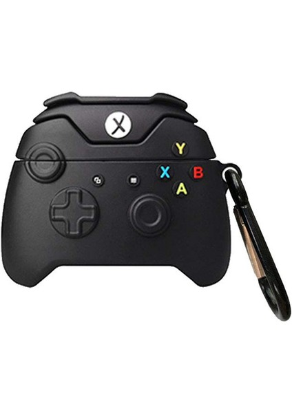 Airpods 3. Nesil Kılıf Oyun Konsolu Figürlü Silikon Xbox Gamepad Siyah