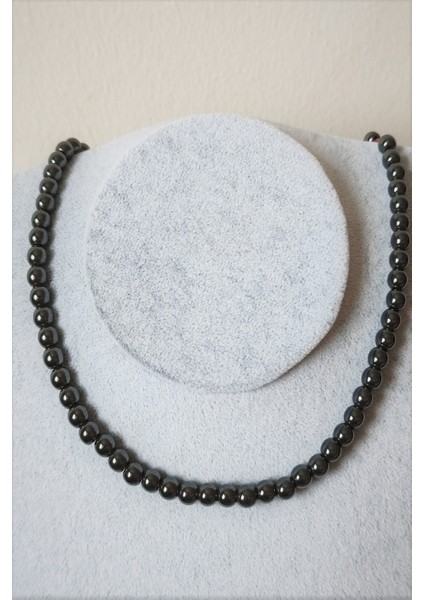 6 mm Hematit Doğaltaş Kolye