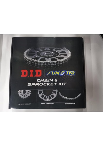 DID-Sunstar 2019-2021 Aprilia Rsv4 1100 Uyumlu Zincir Dişli Set X-Ring Zincir Çelik Renk