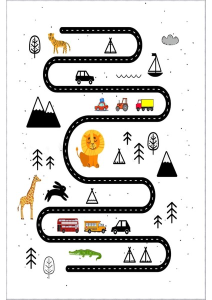 Çocuk Odası Halısı Çok Renkli Oyun Yolluk Kaymaz Yuvarlak Oval Kesme Ince Yıkanabilir Halı fiyatları