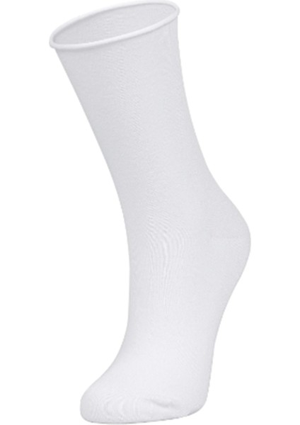 2'li Roll Top Lastiksiz Kadın Beyaz Bambu Soket Çorap fırsatları