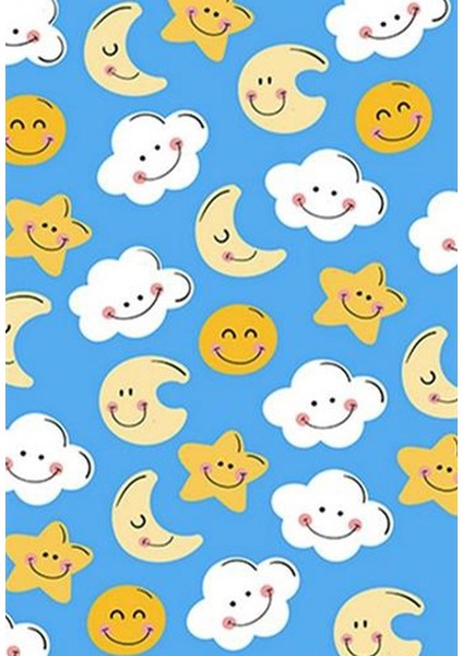 Çocuk Odası Halısı Mavi Sarı Beyaz Yolluk Kaymaz Yuvarlak Oval Kesme Ince Yıkanabilir Halı fiyatları