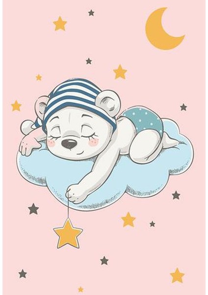 Çocuk Odası Halısı Pembe Mavi Kız Yolluk Kaymaz Yuvarlak Oval Kesme Ince Yıkanabilir Halı fiyatları