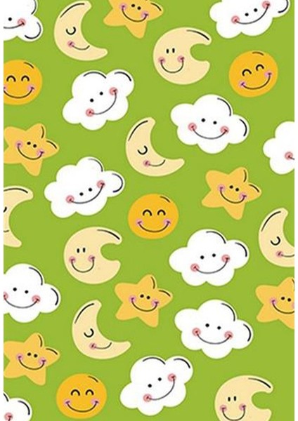 Çocuk Odası Halısı Yeşil Turuncu Yolluk Kaymaz Yuvarlak Oval Kesme Ince Yıkanabilir Halı fiyatları