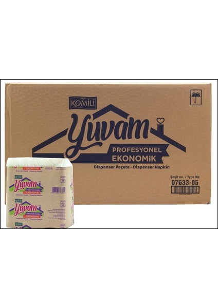 Yuvam Profesyonel Dispenser Peçete (17X21CM) 300Y*12