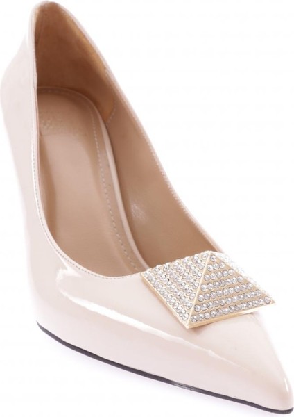 1007-22K Kadin Sivri Burun Parmak Dekolteli Kare Taşli Toka Topuklu Ayakkabi fiyatları