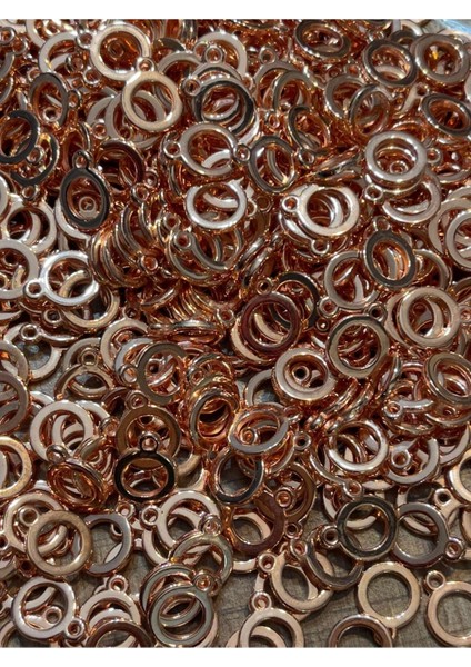 1 cm 4 mm Bakır Renk Delikli Halka Takı Kolye Ucu Hobi Tasarım Aksesuar 50 Adet fiyatları
