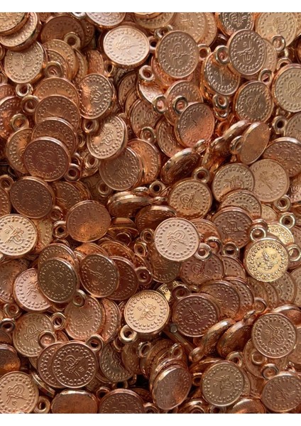 1 cm 4 mm Bakır Renk Tuğra Para Delikli Takı Kolye Ucu Hobi Tasarım Aksesuar 50 Adet fiyatları
