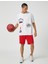 Oversize Spor Tişört Basketbol Baskılı Bisiklet Yaka 2