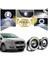 Fiat Linea Uyumlu, Universal Mercekli LED Angel Sis Farı, 76MM Beyaz Renk 1