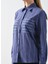 Gömlek Yaka Mavi Kadın Gömlek Rınzo 5