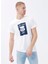 Bisiklet Yaka Baskılı Beyaz Erkek T-Shirt DTETS01_DENIM Trip Bisiklet Yaka Ra 1