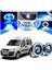 Fiat Doblo D1 Uyumlu, Universal Mercekli LED Angel Sis Farı, 76MM Buz Mavi Renk 1